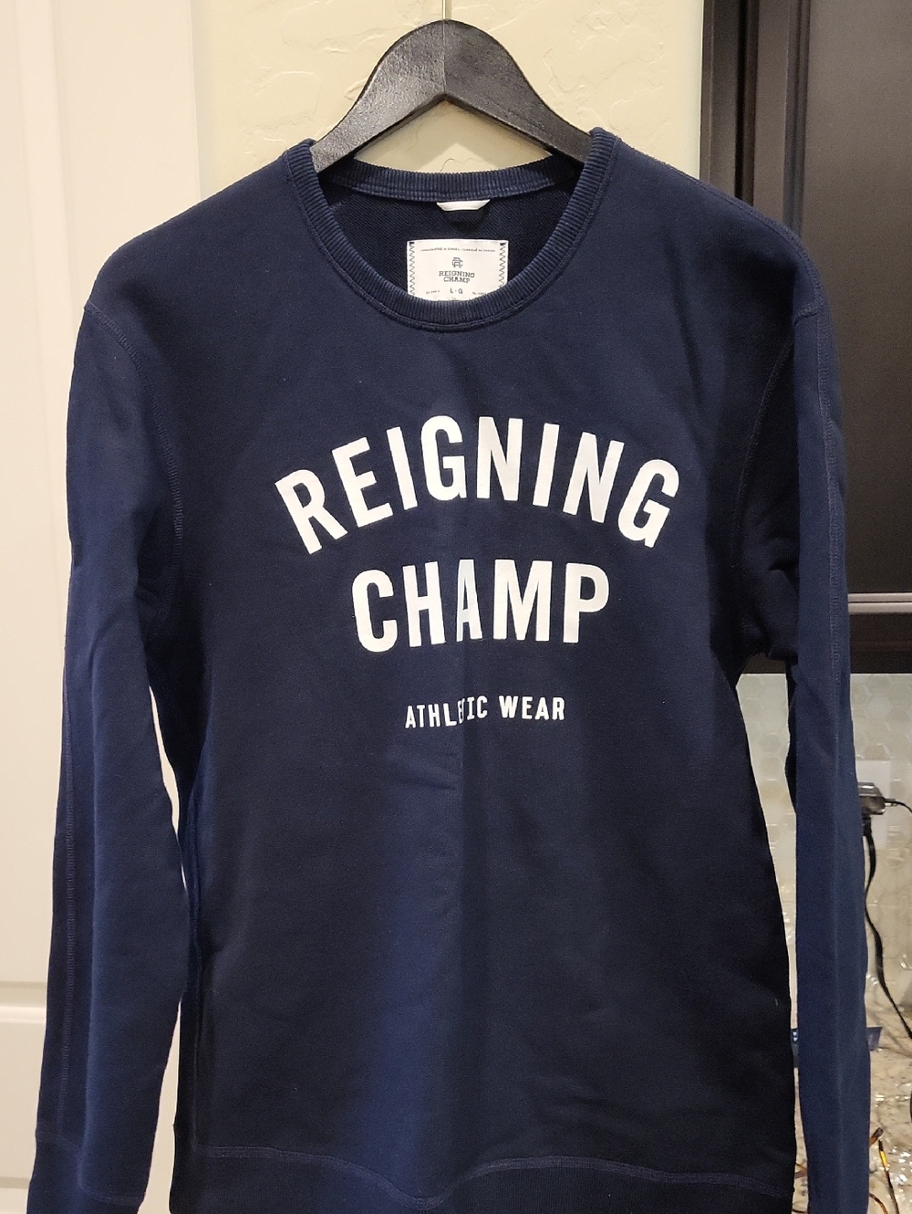Reigning Champ Navy Blue Sweatshirt Sz Large